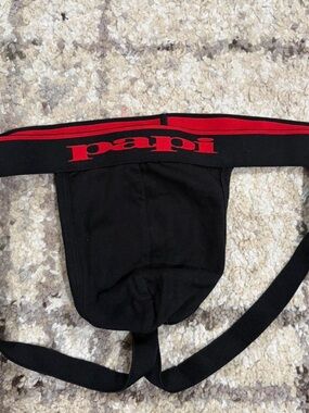 Papi Men's Black & Red Jockstrap